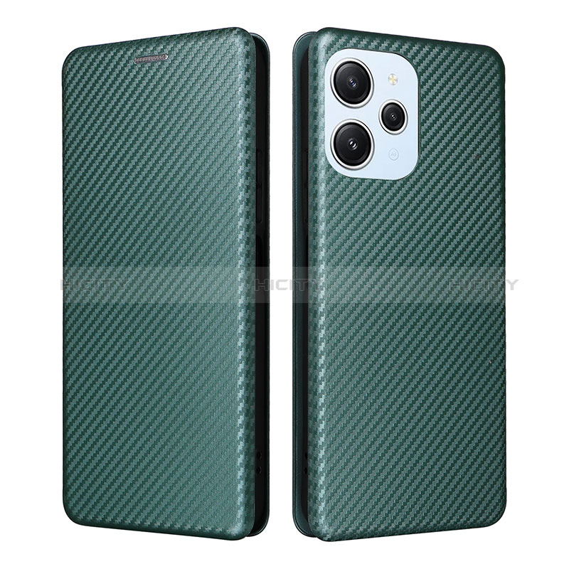 Custodia Portafoglio In Pelle Cover con Supporto L04Z per Xiaomi Poco M6 Pro 5G Verde