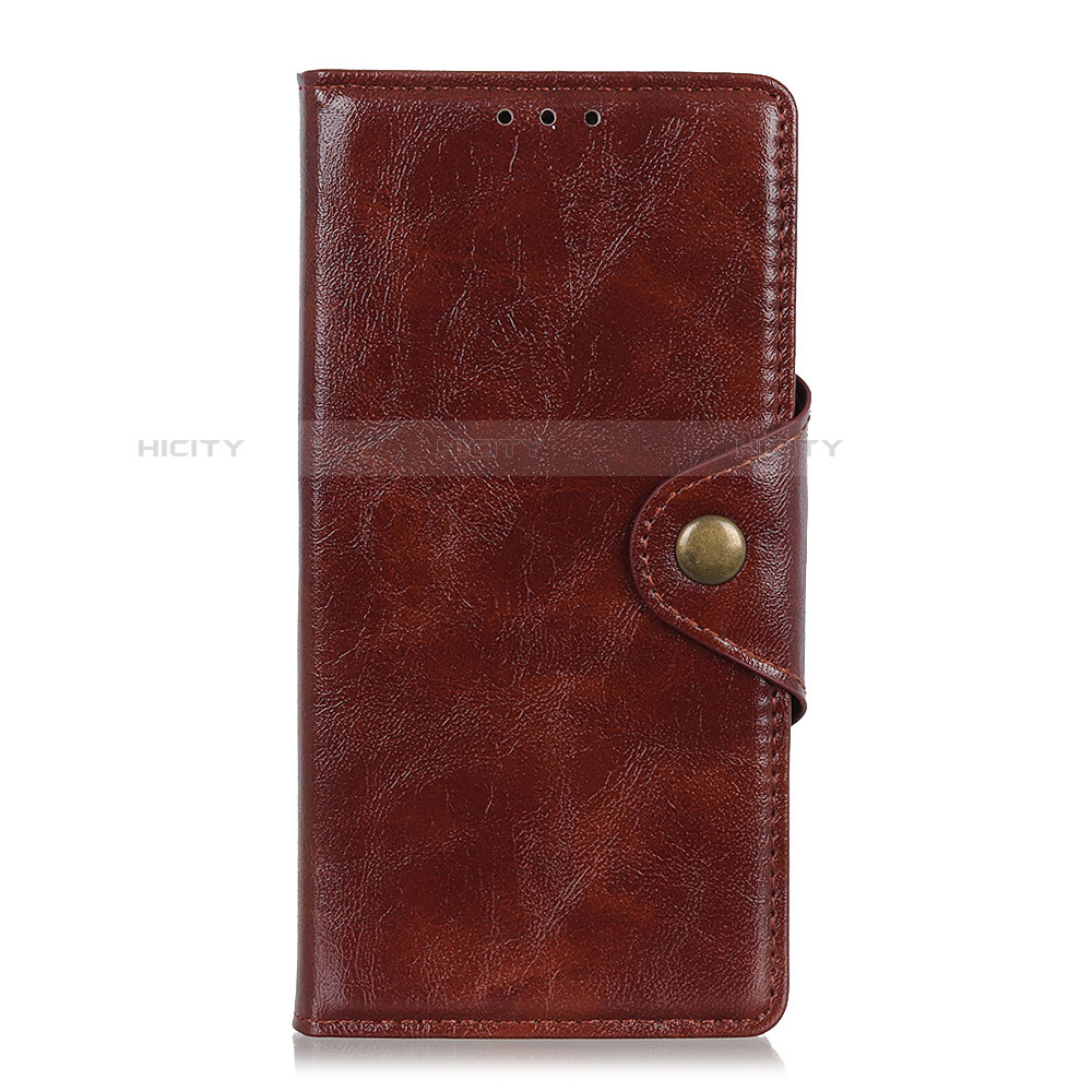 Custodia Portafoglio In Pelle Cover con Supporto L05 per Alcatel 1S (2019) Marrone