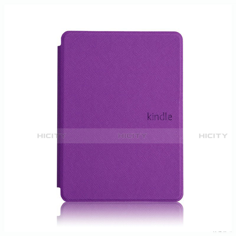 Custodia Portafoglio In Pelle Cover con Supporto L05 per Amazon Kindle Paperwhite 6 inch Viola