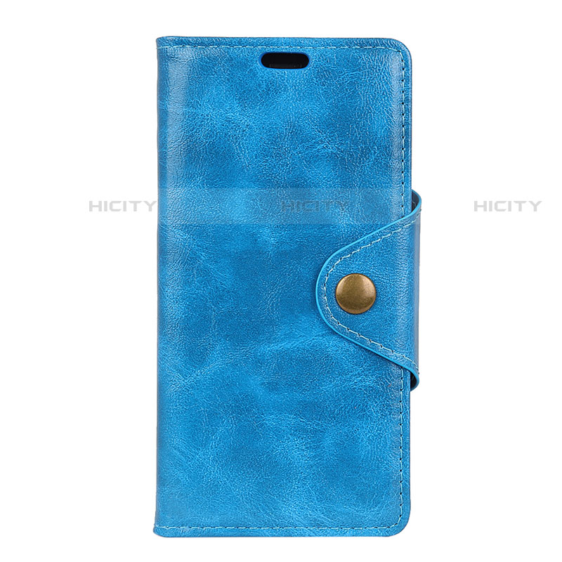 Custodia Portafoglio In Pelle Cover con Supporto L05 per Asus Zenfone Max Pro M2 ZB631KL Blu