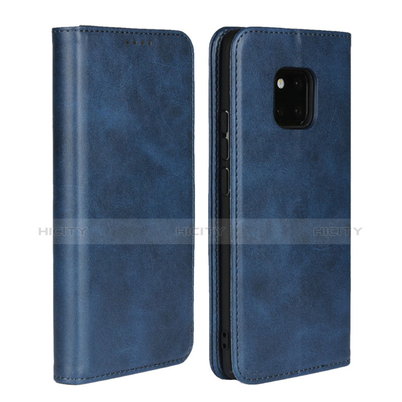 Custodia Portafoglio In Pelle Cover con Supporto L05 per Huawei Mate 20 Pro Blu