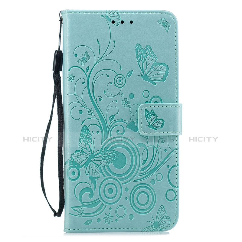 Custodia Portafoglio In Pelle Cover con Supporto L05 per Huawei P30 Ciano