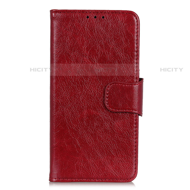 Custodia Portafoglio In Pelle Cover con Supporto L05 per OnePlus 7T Rosso