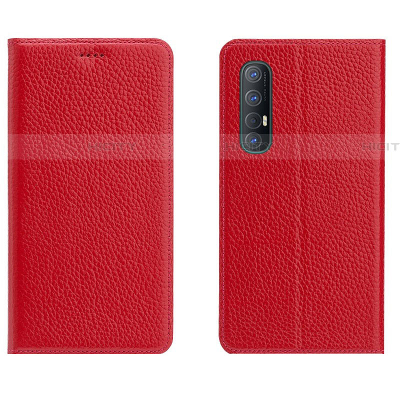 Custodia Portafoglio In Pelle Cover con Supporto L05 per Oppo Find X2 Neo Rosso