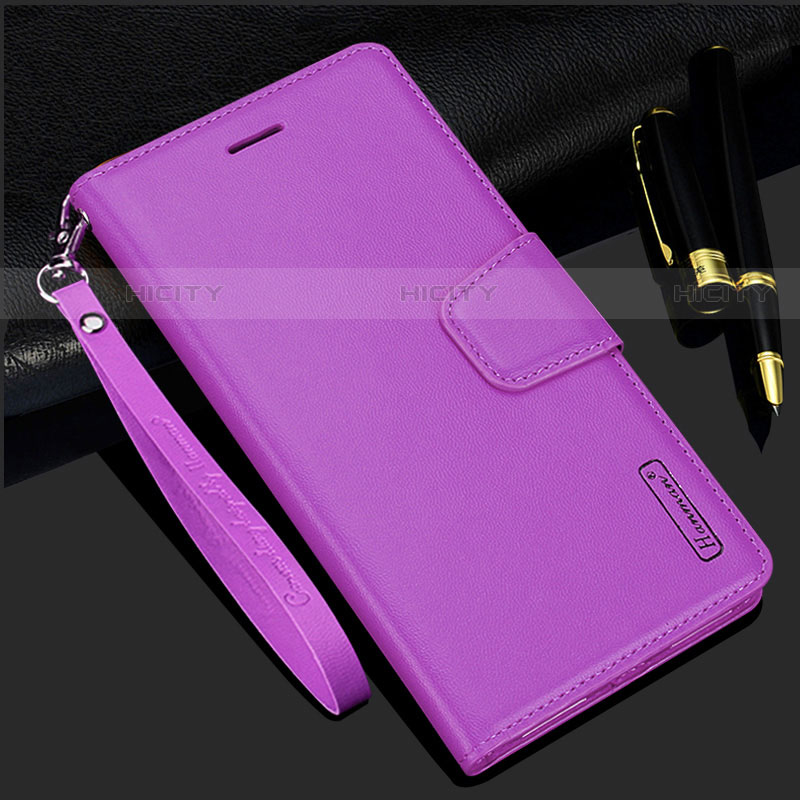 Custodia Portafoglio In Pelle Cover con Supporto L05 per Samsung Galaxy S21 FE 5G Viola