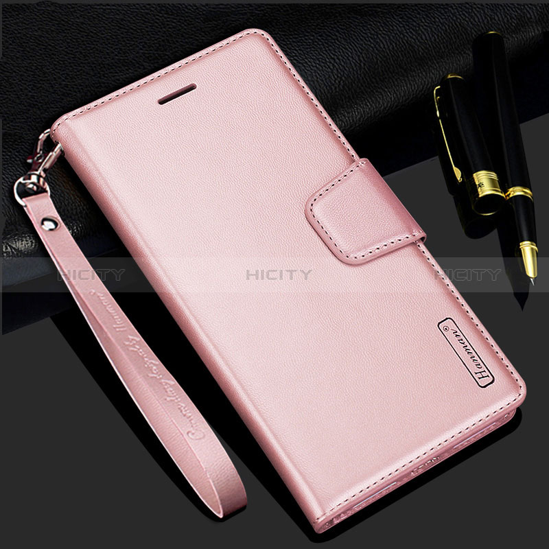 Custodia Portafoglio In Pelle Cover con Supporto L05 per Samsung Galaxy S24 5G Oro Rosa