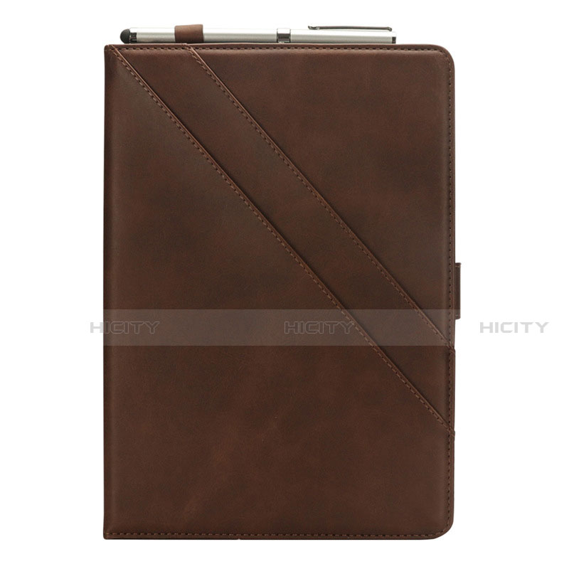 Custodia Portafoglio In Pelle Cover con Supporto L05 per Samsung Galaxy Tab S6 Lite 4G 10.4 SM-P615 Marrone