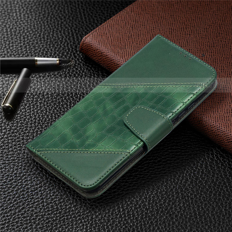 Custodia Portafoglio In Pelle Cover con Supporto L05 per Xiaomi Redmi 9 India Verde