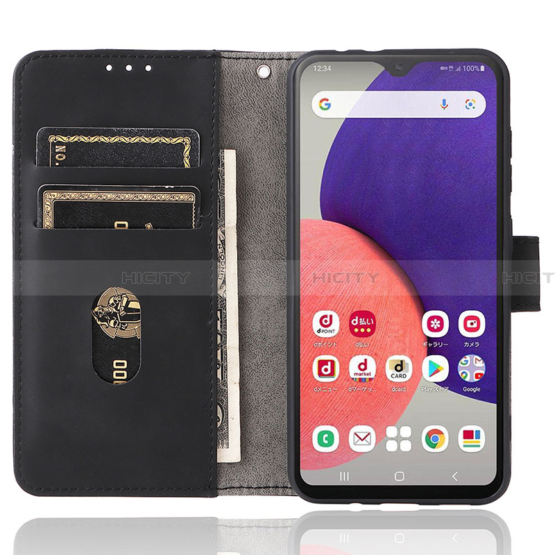 Custodia Portafoglio In Pelle Cover con Supporto L05Z per Samsung Galaxy A22 5G SC-56B