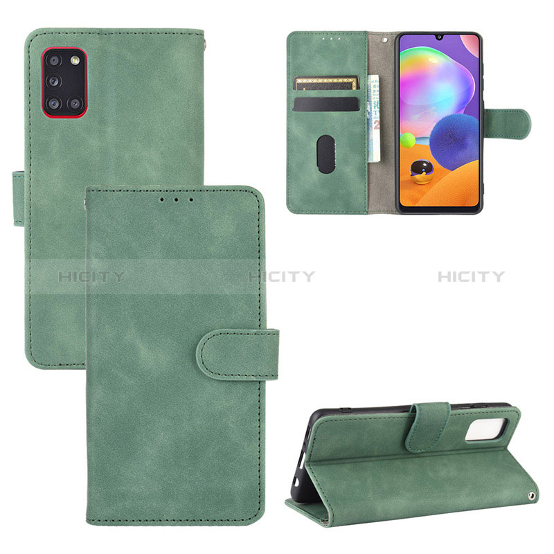 Custodia Portafoglio In Pelle Cover con Supporto L05Z per Samsung Galaxy A31 Verde