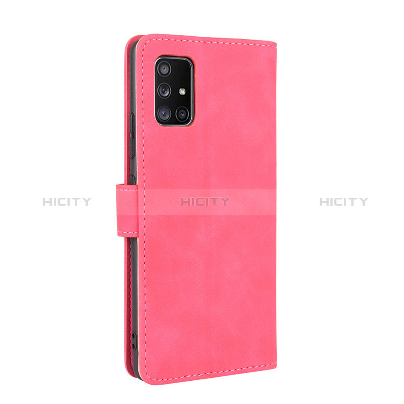 Custodia Portafoglio In Pelle Cover con Supporto L05Z per Samsung Galaxy A71 4G A715 Rosa Caldo