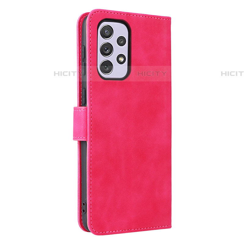 Custodia Portafoglio In Pelle Cover con Supporto L05Z per Samsung Galaxy A73 5G Rosa Caldo