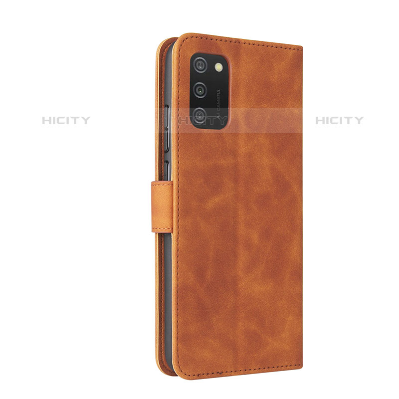 Custodia Portafoglio In Pelle Cover con Supporto L05Z per Samsung Galaxy M02s Marrone