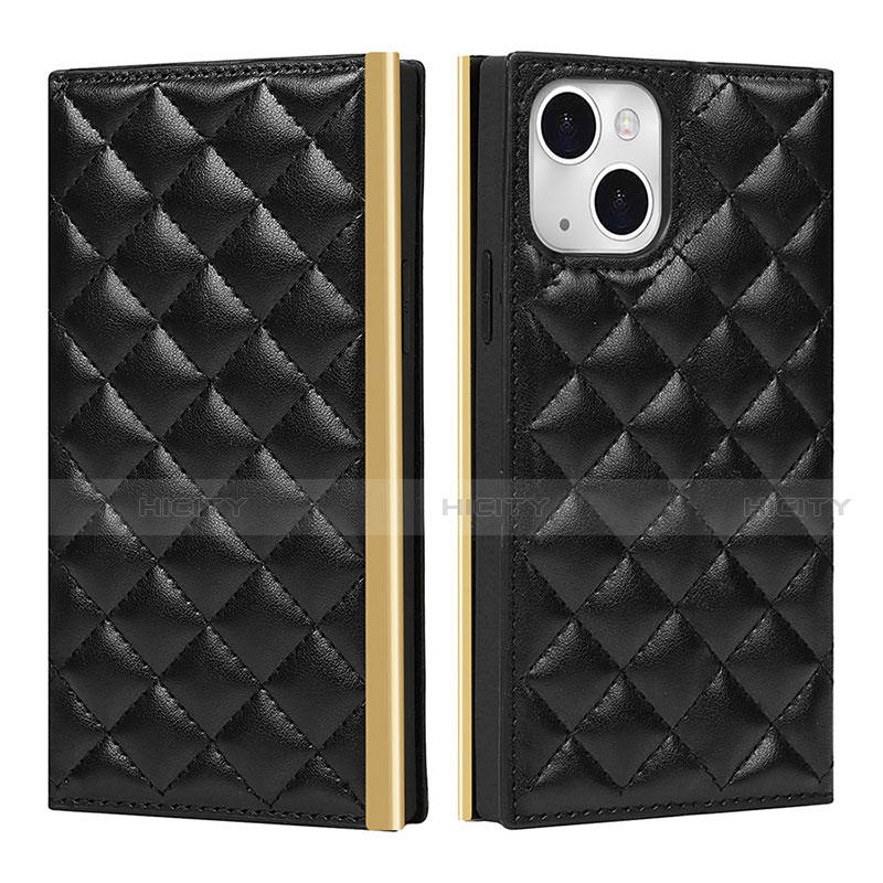 Custodia Portafoglio In Pelle Cover con Supporto L06 per Apple iPhone 13 Nero