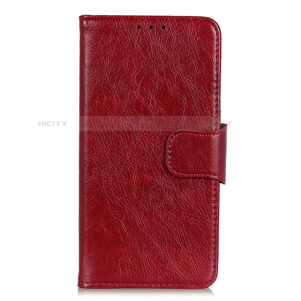 Custodia Portafoglio In Pelle Cover con Supporto L06 per Asus Zenfone Max Plus M2 ZB634KL Rosso