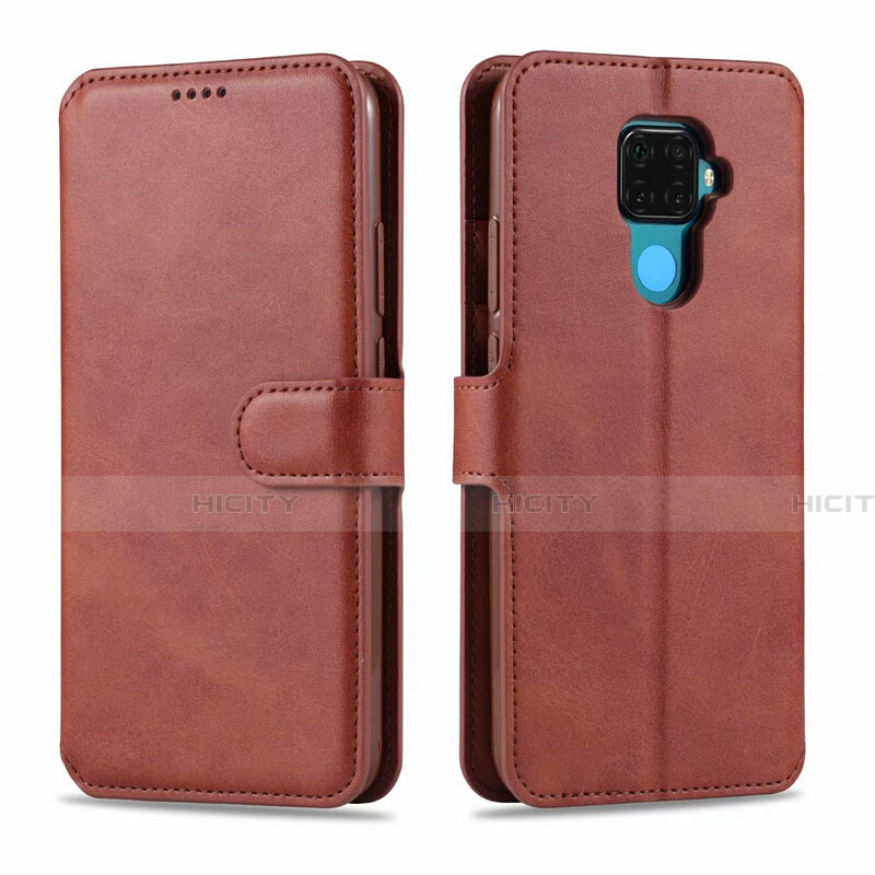 Custodia Portafoglio In Pelle Cover con Supporto L06 per Huawei Mate 30 Lite Marrone