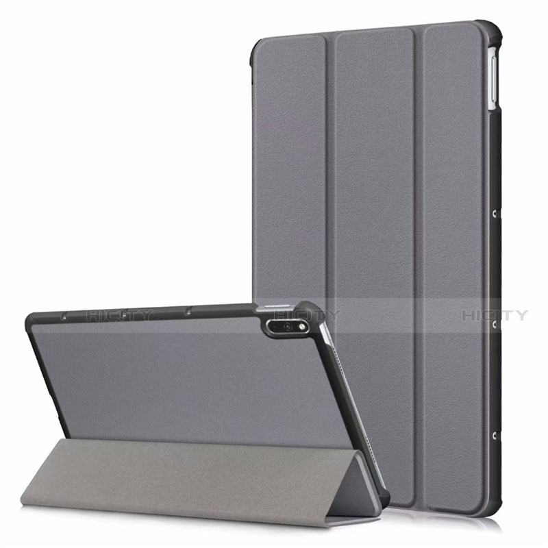 Custodia Portafoglio In Pelle Cover con Supporto L06 per Huawei MatePad 5G 10.4 Grigio