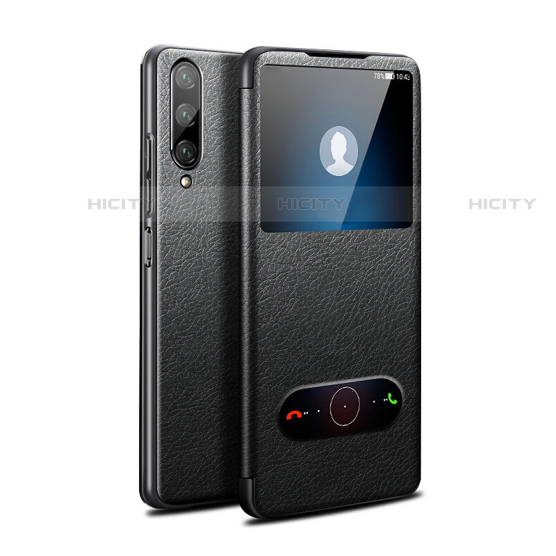 Custodia Portafoglio In Pelle Cover con Supporto L06 per Huawei P Smart Pro (2019) Nero