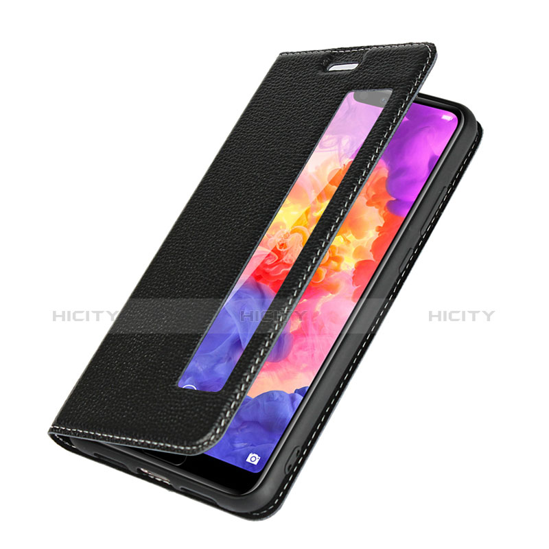 Custodia Portafoglio In Pelle Cover con Supporto L06 per Huawei P20