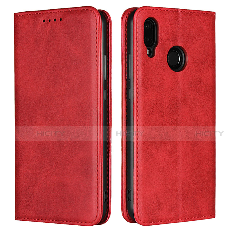 Custodia Portafoglio In Pelle Cover con Supporto L06 per Huawei P20 Lite Rosso