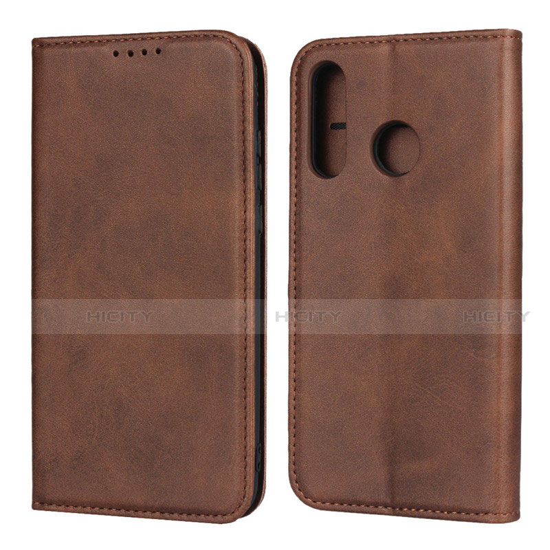 Custodia Portafoglio In Pelle Cover con Supporto L06 per Huawei P30 Lite XL Marrone