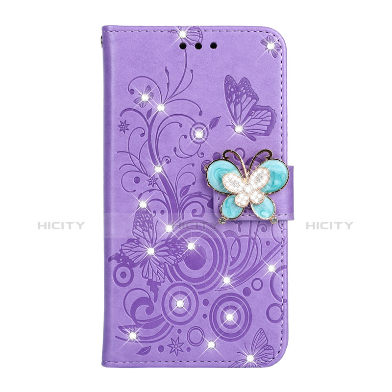 Custodia Portafoglio In Pelle Cover con Supporto L06 per Huawei P30 Viola