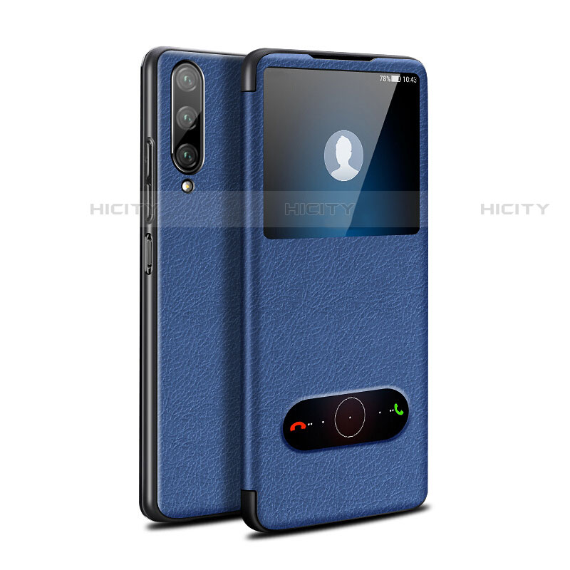 Custodia Portafoglio In Pelle Cover con Supporto L06 per Huawei Y9s Blu