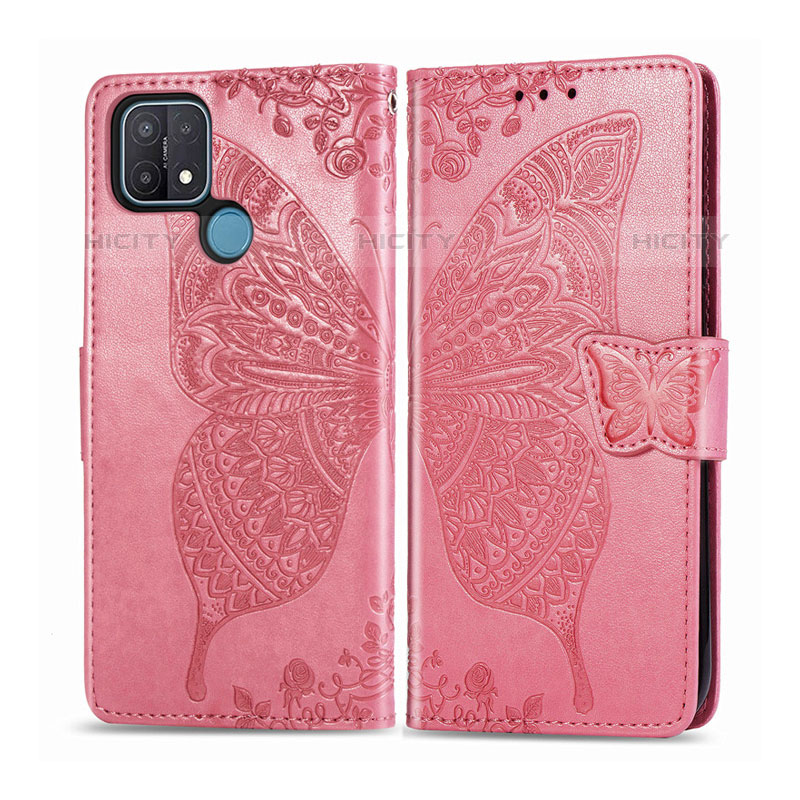 Custodia Portafoglio In Pelle Cover con Supporto L06 per Oppo A35 Rosa