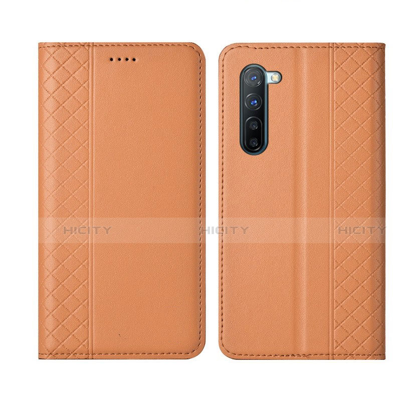 Custodia Portafoglio In Pelle Cover con Supporto L06 per Oppo K7 5G Arancione