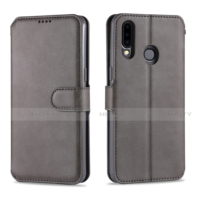 Custodia Portafoglio In Pelle Cover con Supporto L06 per Samsung Galaxy A20s Grigio