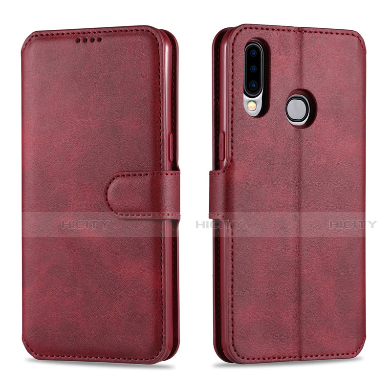 Custodia Portafoglio In Pelle Cover con Supporto L06 per Samsung Galaxy A20s Rosso