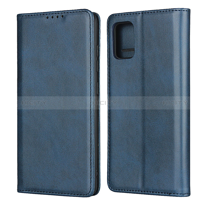 Custodia Portafoglio In Pelle Cover con Supporto L06 per Samsung Galaxy A71 4G A715 Blu