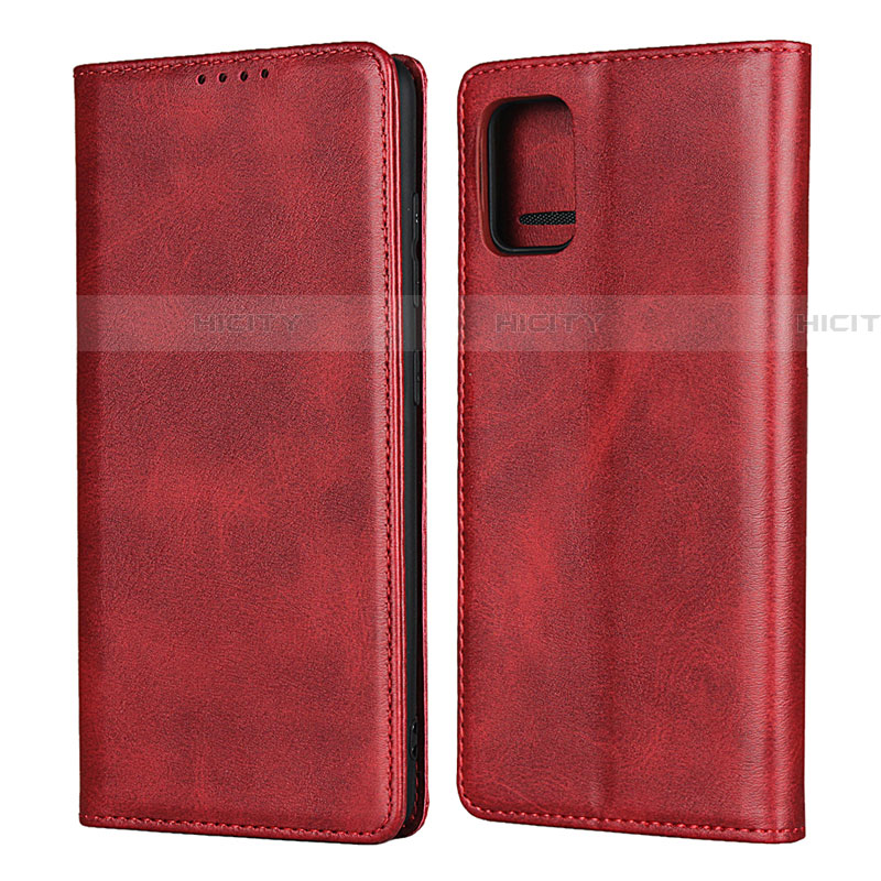 Custodia Portafoglio In Pelle Cover con Supporto L06 per Samsung Galaxy A71 5G Rosso