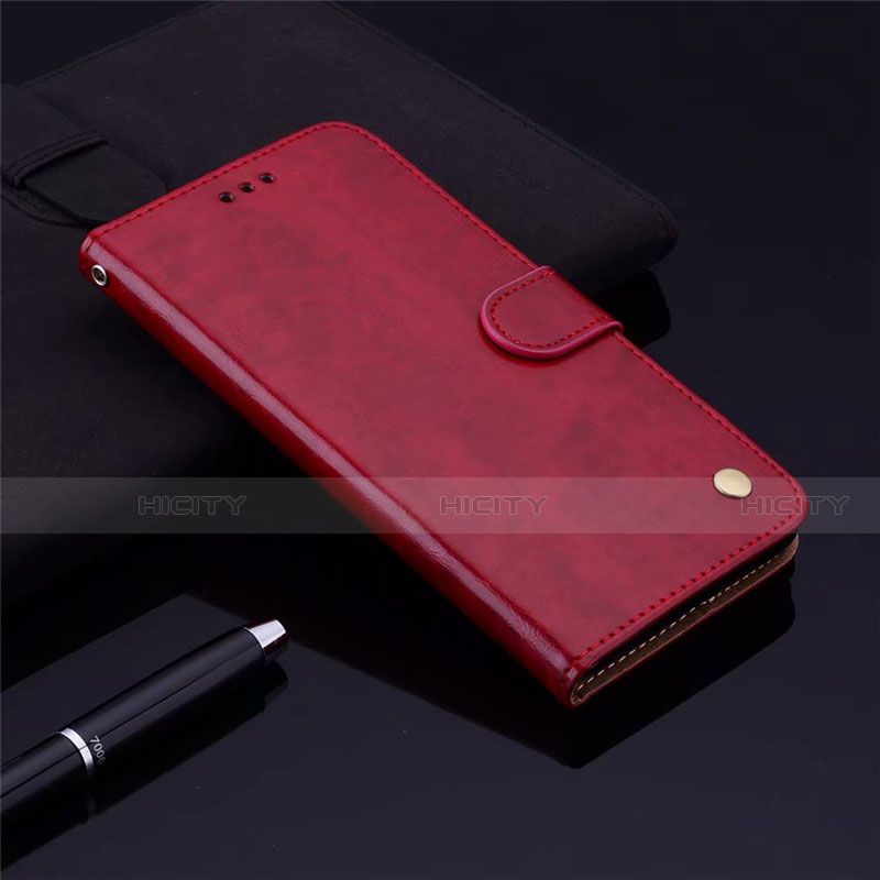 Custodia Portafoglio In Pelle Cover con Supporto L06 per Samsung Galaxy M21s Rosso