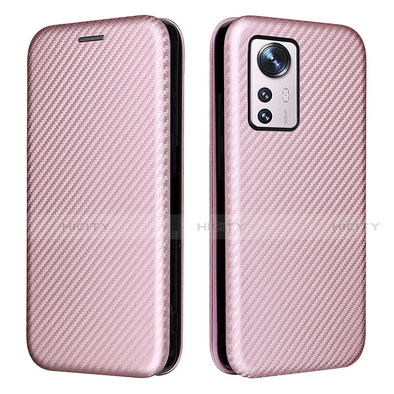 Custodia Portafoglio In Pelle Cover con Supporto L06 per Xiaomi Mi 12 5G Oro Rosa