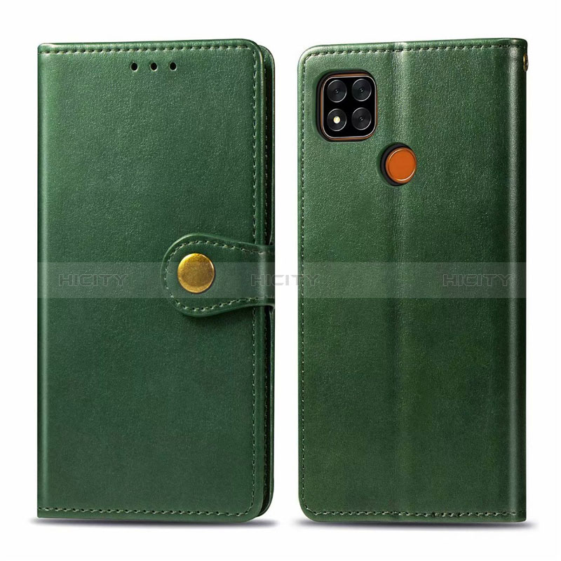 Custodia Portafoglio In Pelle Cover con Supporto L06 per Xiaomi POCO C3 Verde