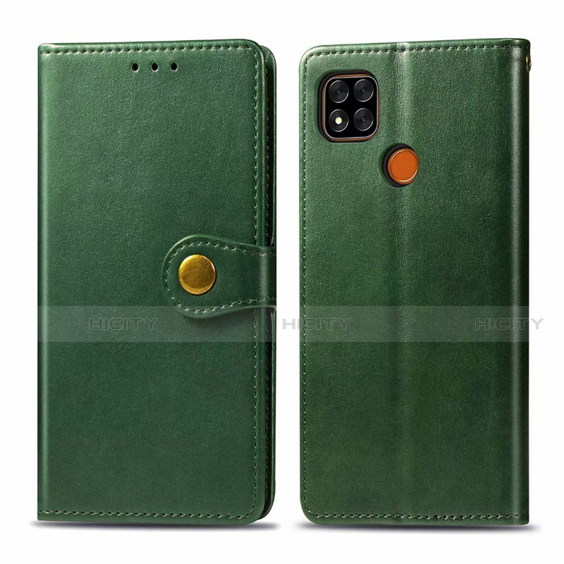 Custodia Portafoglio In Pelle Cover con Supporto L06 per Xiaomi Redmi 9C NFC Verde