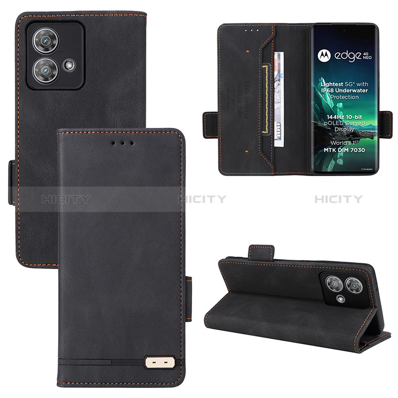 Custodia Portafoglio In Pelle Cover con Supporto L06Z per Motorola Moto Edge 40 Neo 5G