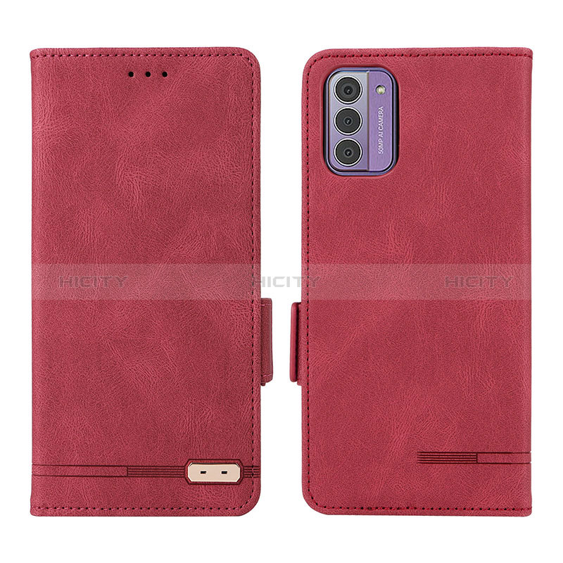 Custodia Portafoglio In Pelle Cover con Supporto L06Z per Nokia G42 5G Rosso