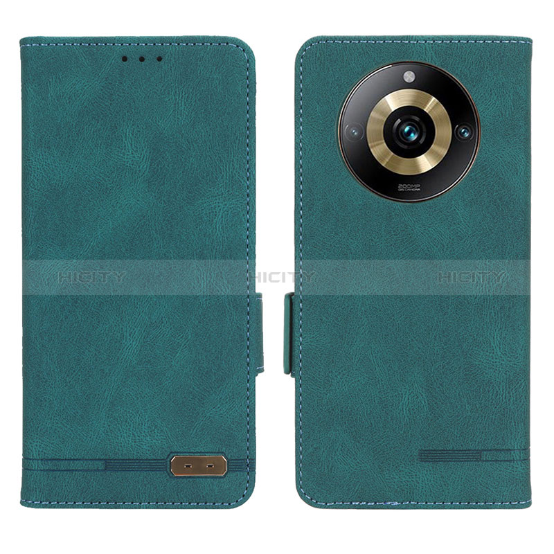 Custodia Portafoglio In Pelle Cover con Supporto L06Z per Realme 11 Pro 5G Verde