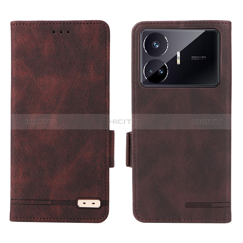 Custodia Portafoglio In Pelle Cover con Supporto L06Z per Realme GT Neo5 SE 5G Marrone