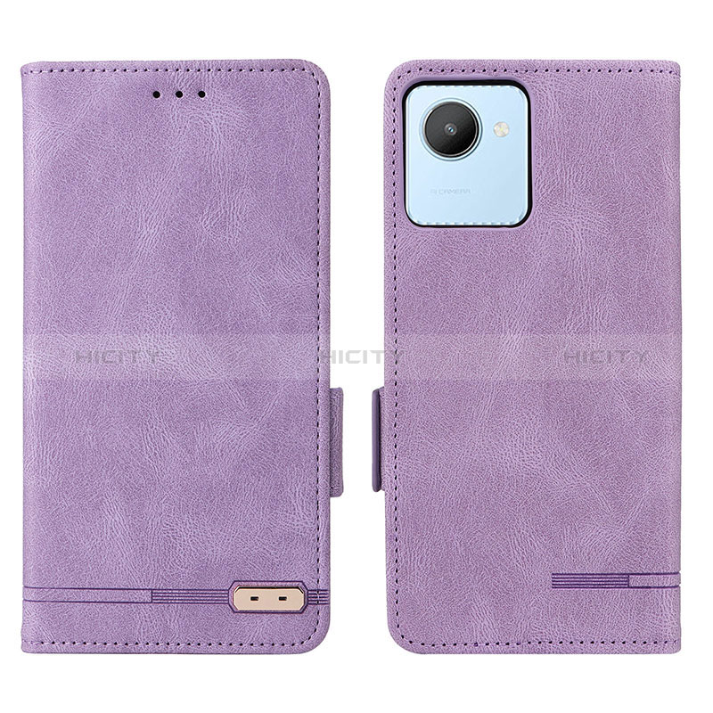 Custodia Portafoglio In Pelle Cover con Supporto L06Z per Realme Narzo 50i Prime Viola