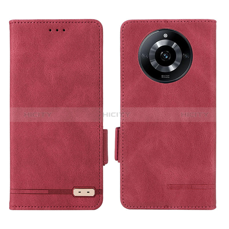 Custodia Portafoglio In Pelle Cover con Supporto L06Z per Realme Narzo 60 5G Rosso