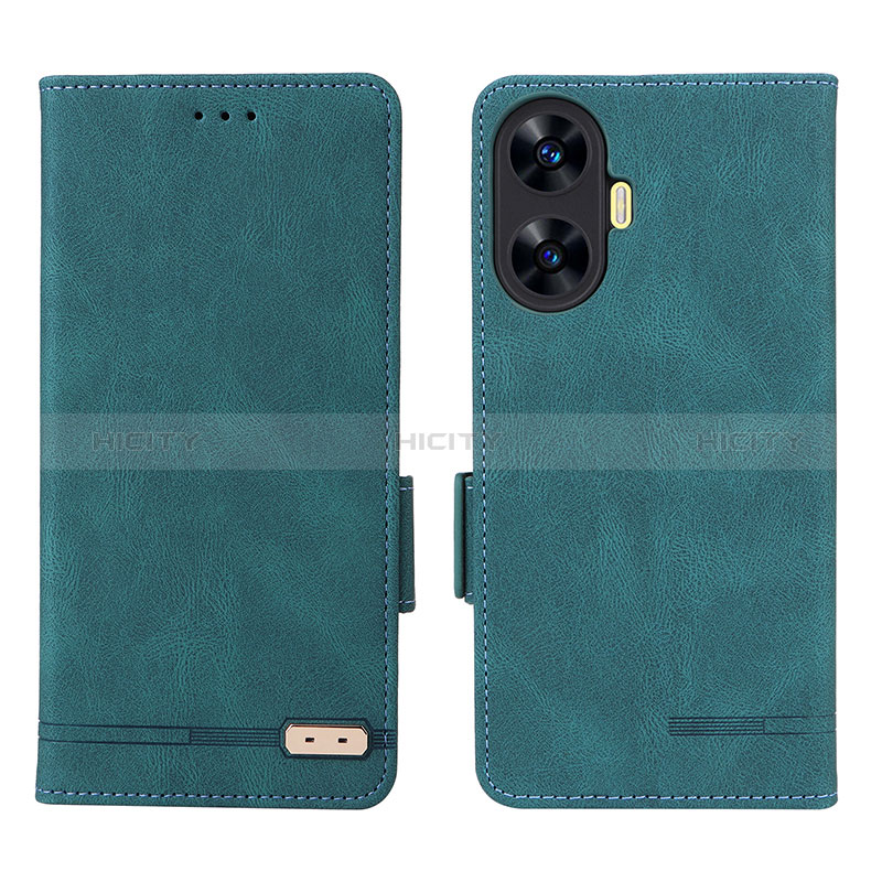 Custodia Portafoglio In Pelle Cover con Supporto L06Z per Realme Narzo N55 Verde