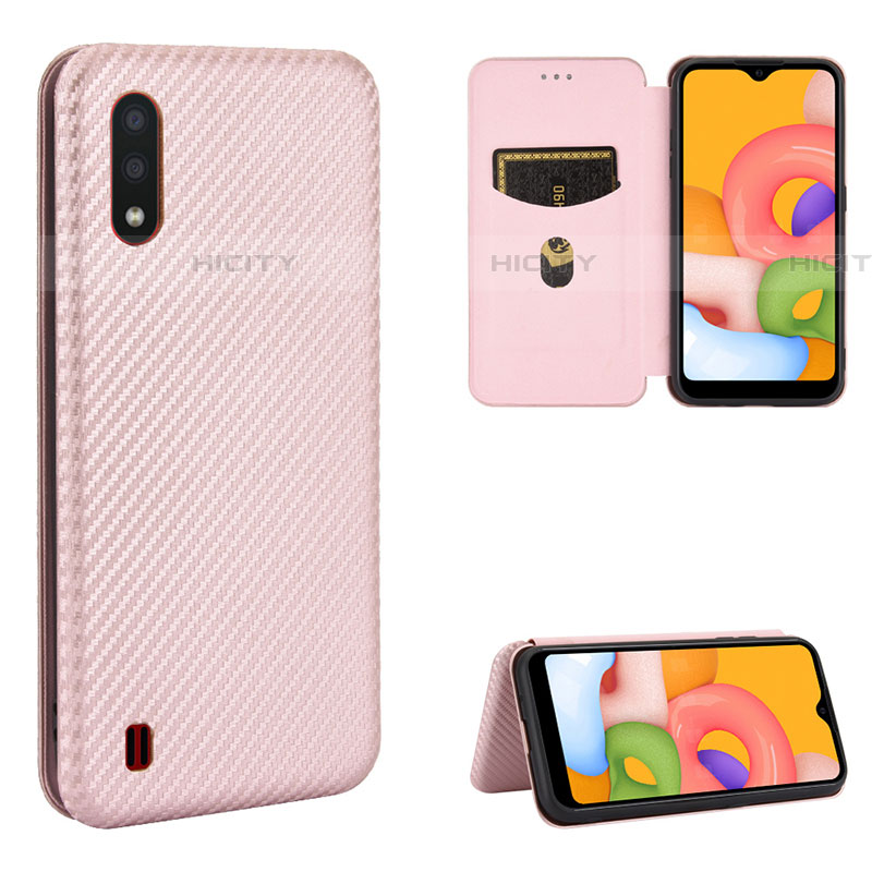 Custodia Portafoglio In Pelle Cover con Supporto L06Z per Samsung Galaxy A01 SM-A015