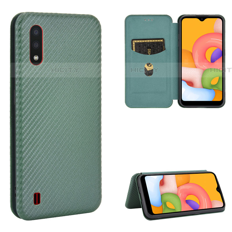 Custodia Portafoglio In Pelle Cover con Supporto L06Z per Samsung Galaxy A01 SM-A015