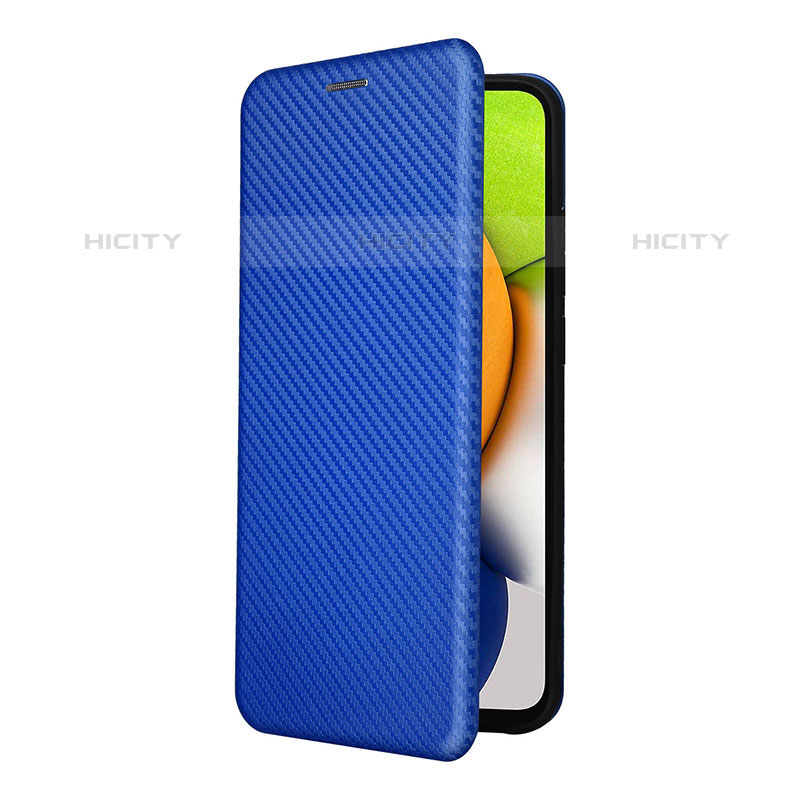 Custodia Portafoglio In Pelle Cover con Supporto L06Z per Samsung Galaxy A03 Blu