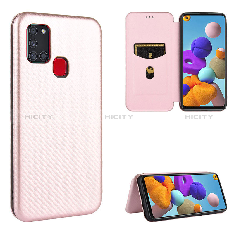 Custodia Portafoglio In Pelle Cover con Supporto L06Z per Samsung Galaxy A21s