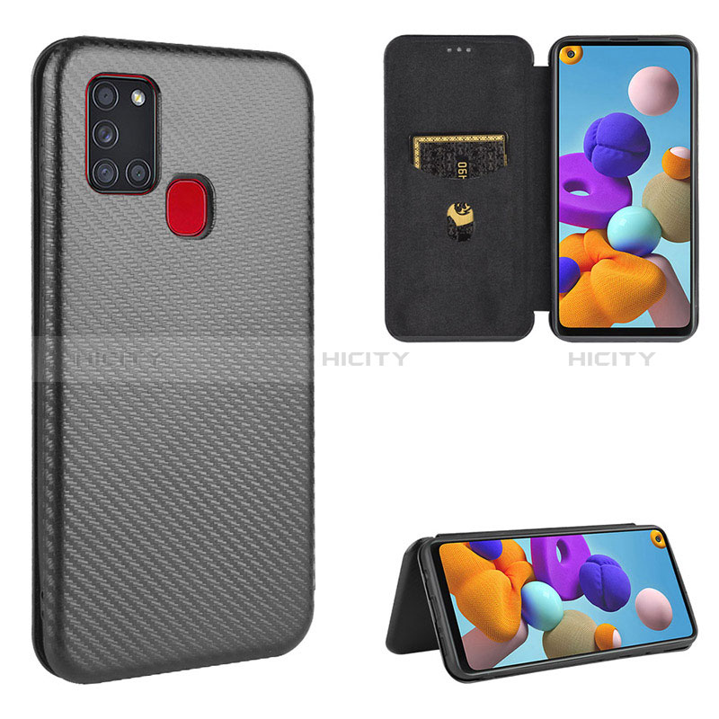 Custodia Portafoglio In Pelle Cover con Supporto L06Z per Samsung Galaxy A21s