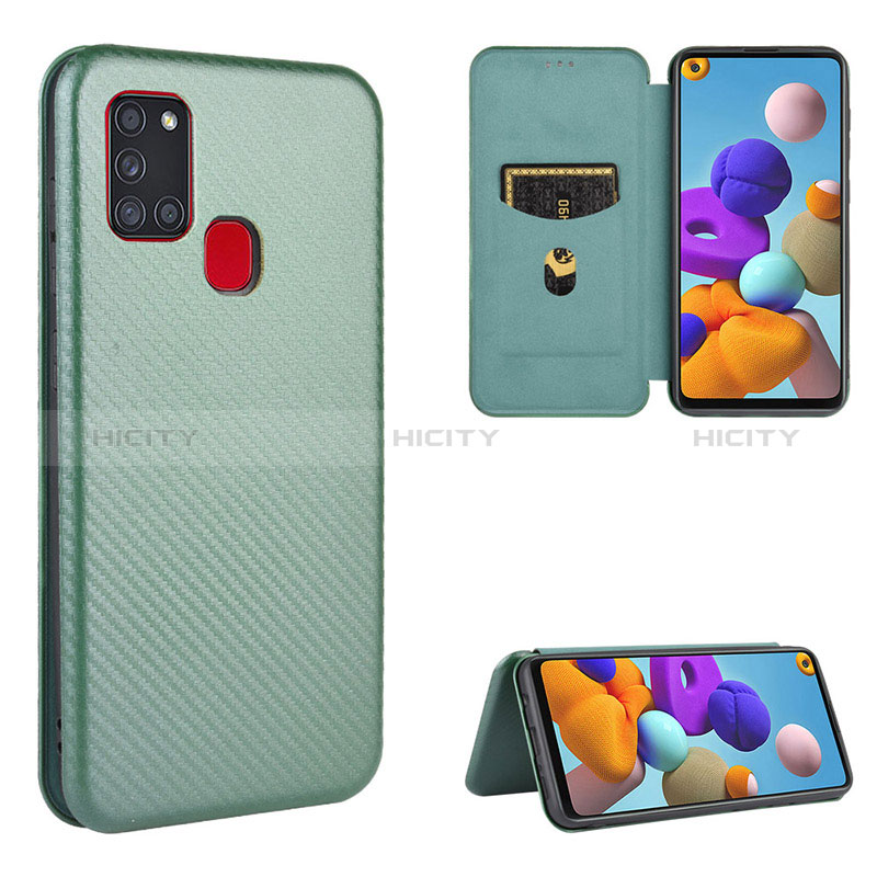 Custodia Portafoglio In Pelle Cover con Supporto L06Z per Samsung Galaxy A21s